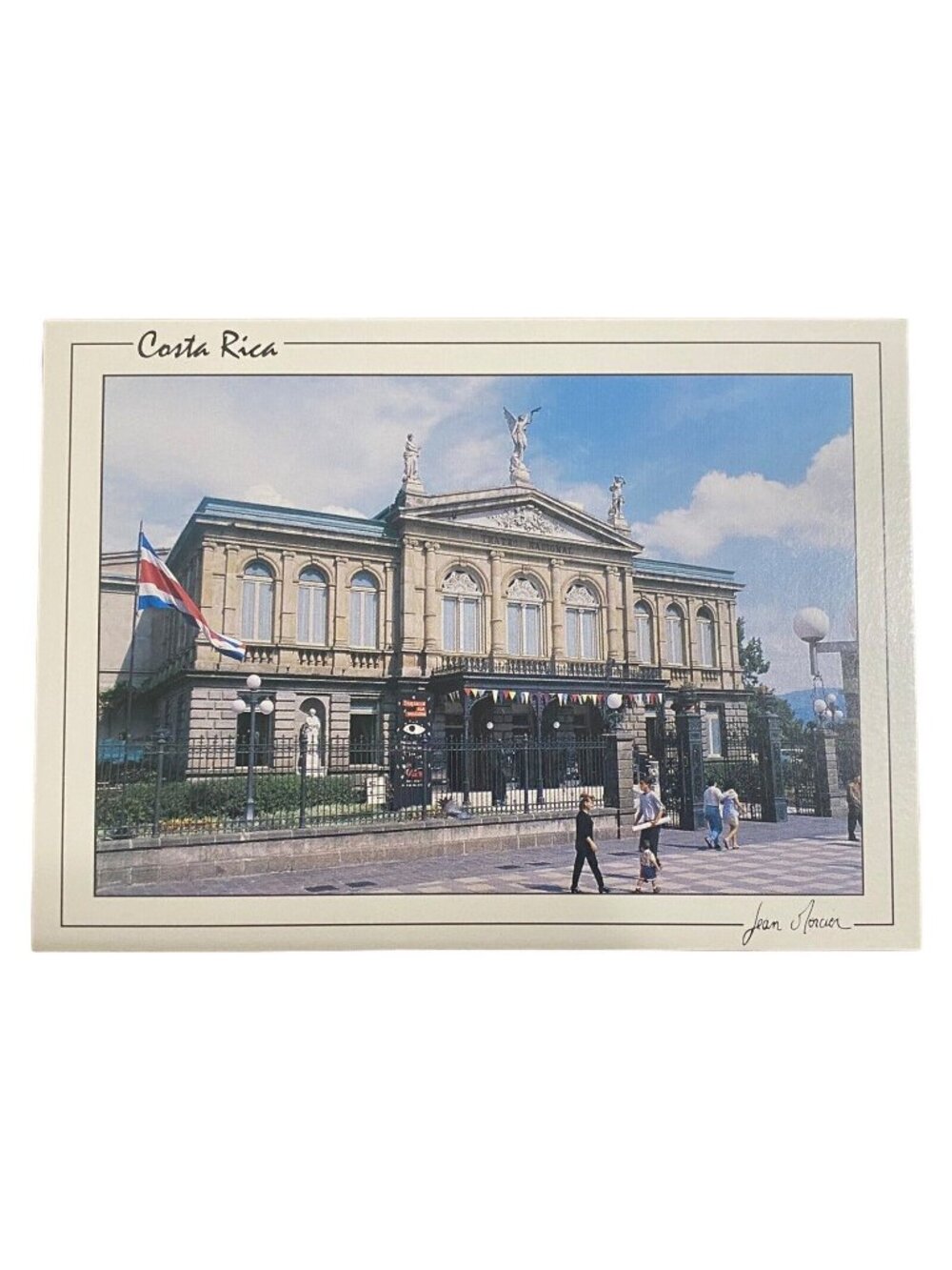 Costa Rica National Theater Vintage Postcard By Jean Mercier 1998 6"x4"